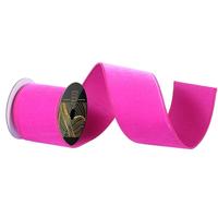 Vickerman 4" x 10yd Hot Pink Velvet Dupion Backing Christmas Ribbon