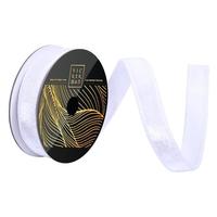 Vickerman 1" x 10yd White Velvet Dupion Backing Christmas Ribbon