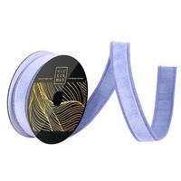 Vickerman 1" x 10yd Periwinkle Velvet Dupion Backing Christmas Ribbon