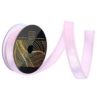 Vickerman 1" x 10yd Pink Velvet Dupion Backing Christmas Ribbon