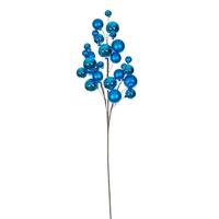Vickerman 30" Turquoise Matte/Shiny Ball Ornament Spray