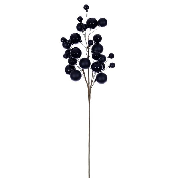 30" Black Matte/Shiny Ball Ornament Spray