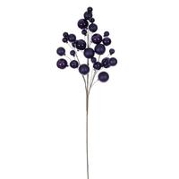 Vickerman 30" Plum Matte/Shiny Ball Ornament Spray