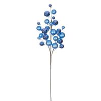 Vickerman 30" Periwinkle Matte/Shiny Ball Ornament Spray