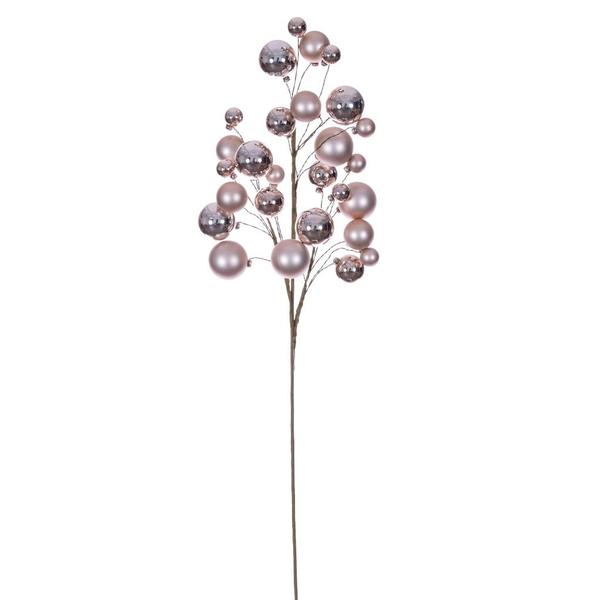 30" Rose Gold Matte/Shiny Ball Ornament Spray