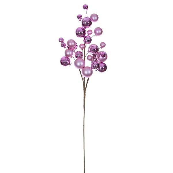 30" Pink Matte/Shiny Ball Ornament Spray