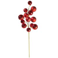 Vickerman 30" Red Matte/Shiny Ball Ornament Spray