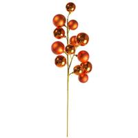 Vickerman 30" Orange Matte/Shiny Ball Ornament Spray