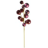Vickerman 30" Wine Matte/Shiny Ball Ornament Spray