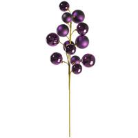 Vickerman 30" Plum Matte/Shiny Ball Ornament Spray