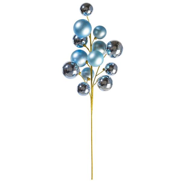 30" Periwinkle Matte/Shiny Ball Ornament Spray