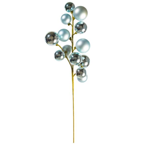 30" Baby Blue Matte/Shiny Ball Ornament Spray