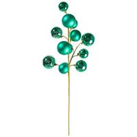Vickerman 30" Teal Matte/Shiny Ball Ornament Spray