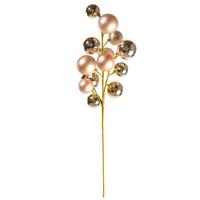 Vickerman 30" Rose Gold Matte/Shiny Ball Ornament Spray