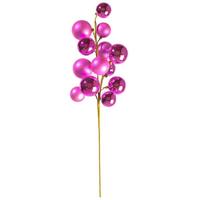 Vickerman 30" Hot Pink Matte/Shiny Ball Ornament Spray