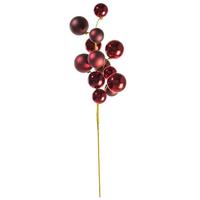 Vickerman 30" Crimson Red Matte/Shiny Ball Ornament Spray
