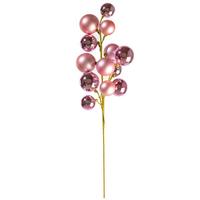 Vickerman 30" Pink Matte/Shiny Ball Ornament Spray