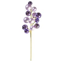 Vickerman 30" Lavender Matte/Shiny Ball Ornament Spray