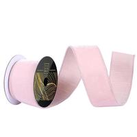 Vickerman 2.5" x 10yd Rose Gold Velvet Dupion Wired Ribbon