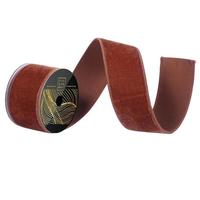 Vickerman 2.5" x 10yd Copper Velvet Dupion Wired Ribbon