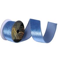 Vickerman 2.5" x 10Yd Periwinkle Luster Velvet Christmas Ribbon