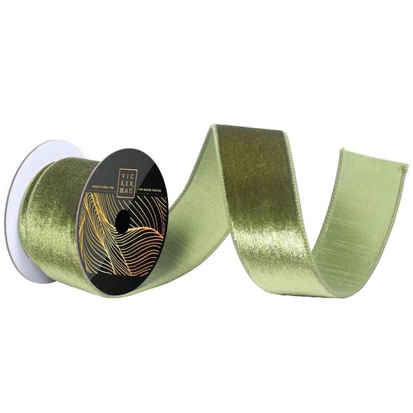 2.5" x 10Yd Juniper Luster Velvet Christmas Ribbon