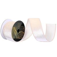 Vickerman 2.5" x 10Yd Oat Luster Velvet Christmas Ribbon