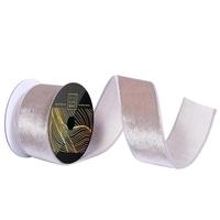 Vickerman 2.5" x 10Yd Pewter Luster Velvet Christmas Ribbon