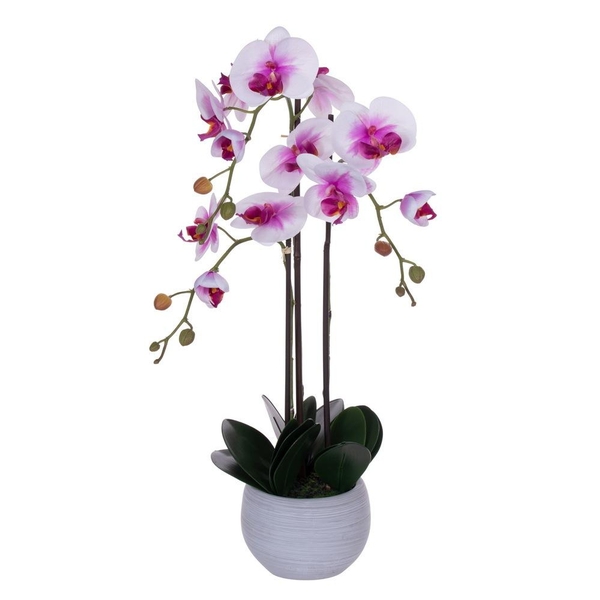 26" Purple/White Orchid Artificial Floral Arrangement