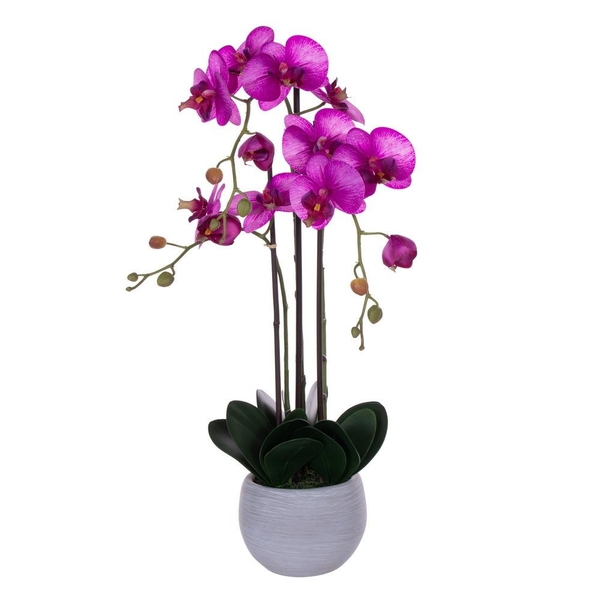 26" Dark Purple Orchid Artificial Floral Arrangement