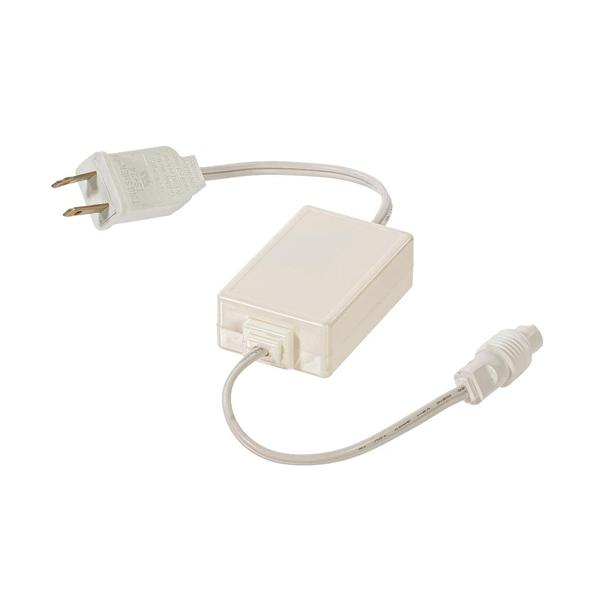 12" White Wire Rectified Coaxial Power Cord (2 pack)