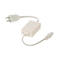 Vickerman 12" White Wire Rectified Coaxial Power Cord (2 pack)