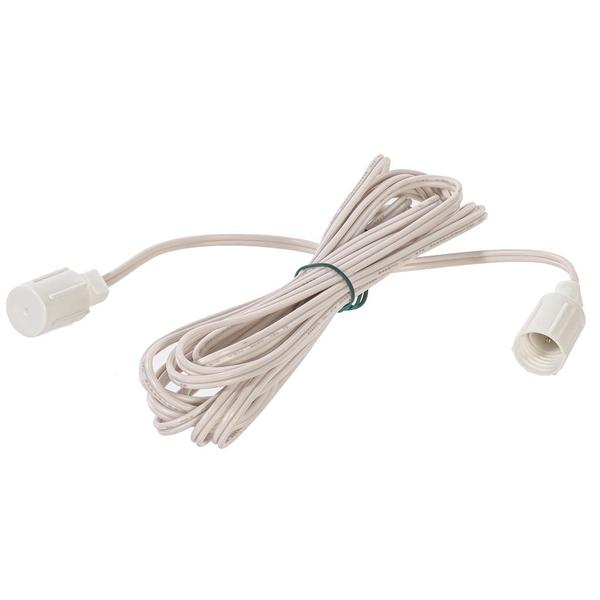15' White Wire Coaxial Extension Cord (2 pack)