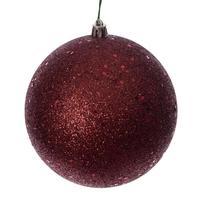 Vickerman 4" Crimson Red Sequin Ball Ornament (6 Pack)