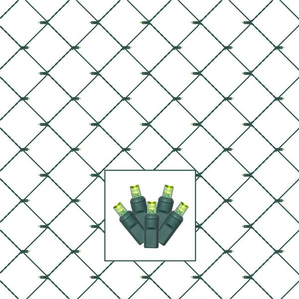 120 Light Green Wire Lime Green 4'x6' Wide Angle LED Net Light String