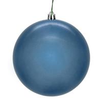 Vickerman 6" Denim Blue Pearl Ball Christmas Tree Ornament (4 pack)