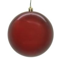 Vickerman 6" Crimson Red Candy Ball Christmas Tree Ornament (4 pack)