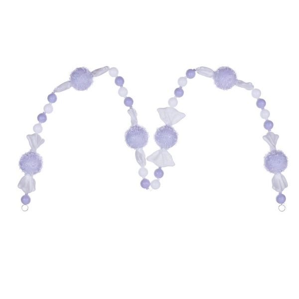 6' Lavender Icy Sugar Candy Gum Drop Ornament Garland