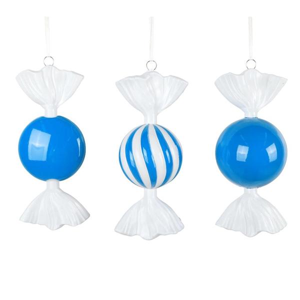 7" Blue Candy Assortment Ornament (3 Pack)