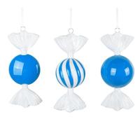 Vickerman 7" Blue Candy Assortment Ornament (3 Pack)