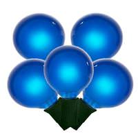 Vickerman 15 Light 15' Green Wire G50 Blue Satin String with 12" Spacing