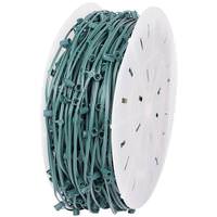 Vickerman 1,000 Light Green Wire Empty C9 String with 12" Spacing