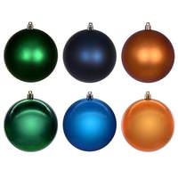 Vickerman 3" Copper / Midnight Blue / Midnight Green Ball Ornament Assortment (12 Pack)