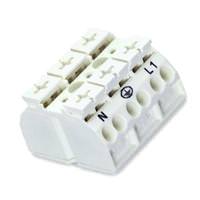 Wago 4-Conductor 3-Pole 12-20 AWG N-PE-L1 Splicing Connector
