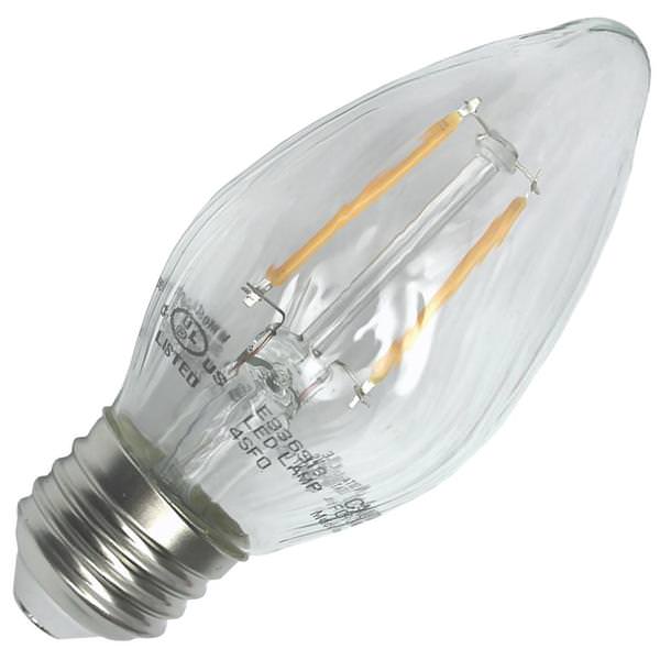 2.5 watt F15 Medium Screw Base 2700K Warm White Clear Dimmable LED
