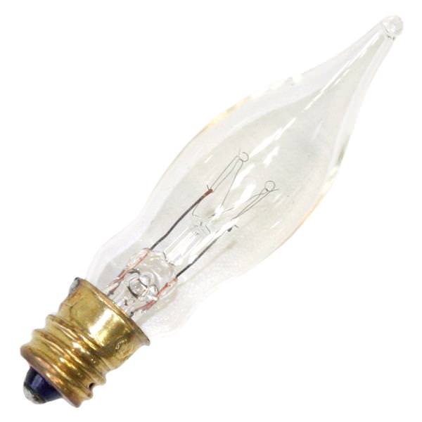 7.5 watt 120 volt CA5 Candelabra Screw Base Clear 2700K Warm White