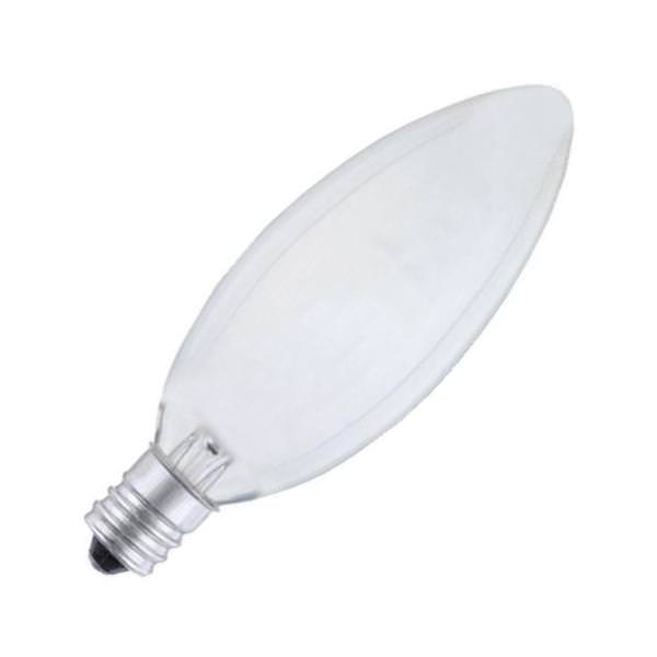40 watt 120 volt B9.5 Candelabra Screw Base Frosted