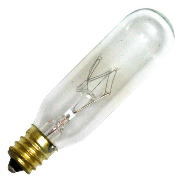 25 watt 120 volt T6 Candelabra Screw Base Clear