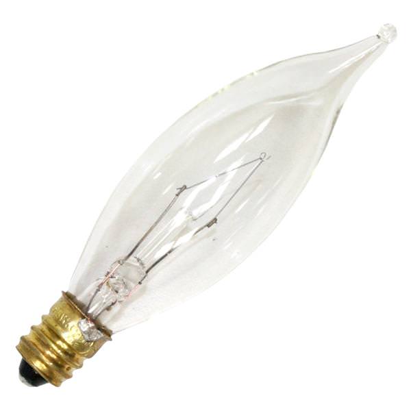 15 watt 130 volt CA8 Candelabra Screw Base 2700K Warm White Clear