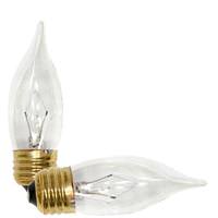 Satco 25 watt 120 volt CA10 Medium Screw Base 2700K Warm White - Dimmable (2 pack)